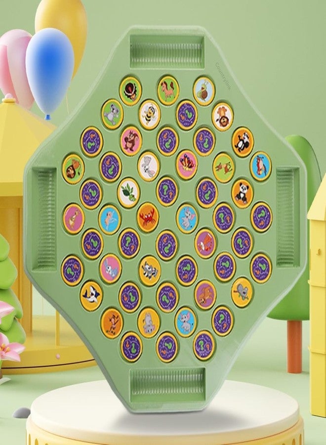 لعبة CountryLink Animal Memory Flip Chess Game Montessori Matching Puzzle Board Game للأطفال لعبة سفر تعليمية للأطفال الصغار ومرحلة ما قبل المدرسة أنشطة تعليمية (ملصقات حيوانات و4 أعواد) - Image 4